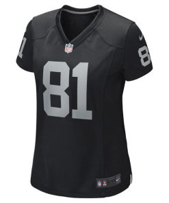 Alternative view of Tim Brown Las Vegas Raiders Nike Women's Game Retired Player Jersey - Black