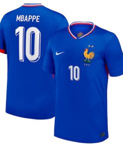 Kylian Mbappe France National Team Nike Youth 2024 Home Replica Jersey - Blue/White