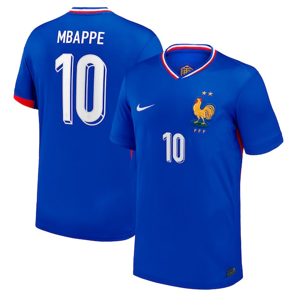 Kylian Mbappe France National Team Nike Youth 2024 Home Replica Jersey - Blue/White