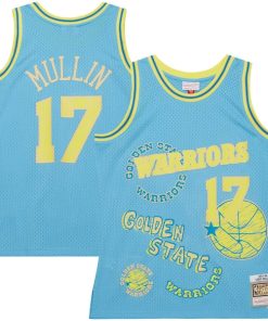 Chris Mullin Golden State Warriors  1993/94 Swingman Sidewalk Sketch Jersey - Light Blue