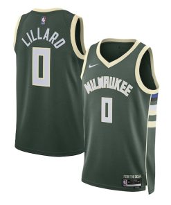 Damian Lillard Milwaukee Bucks Nike Unisex Swingman Jersey - Icon Edition - Hunter Green