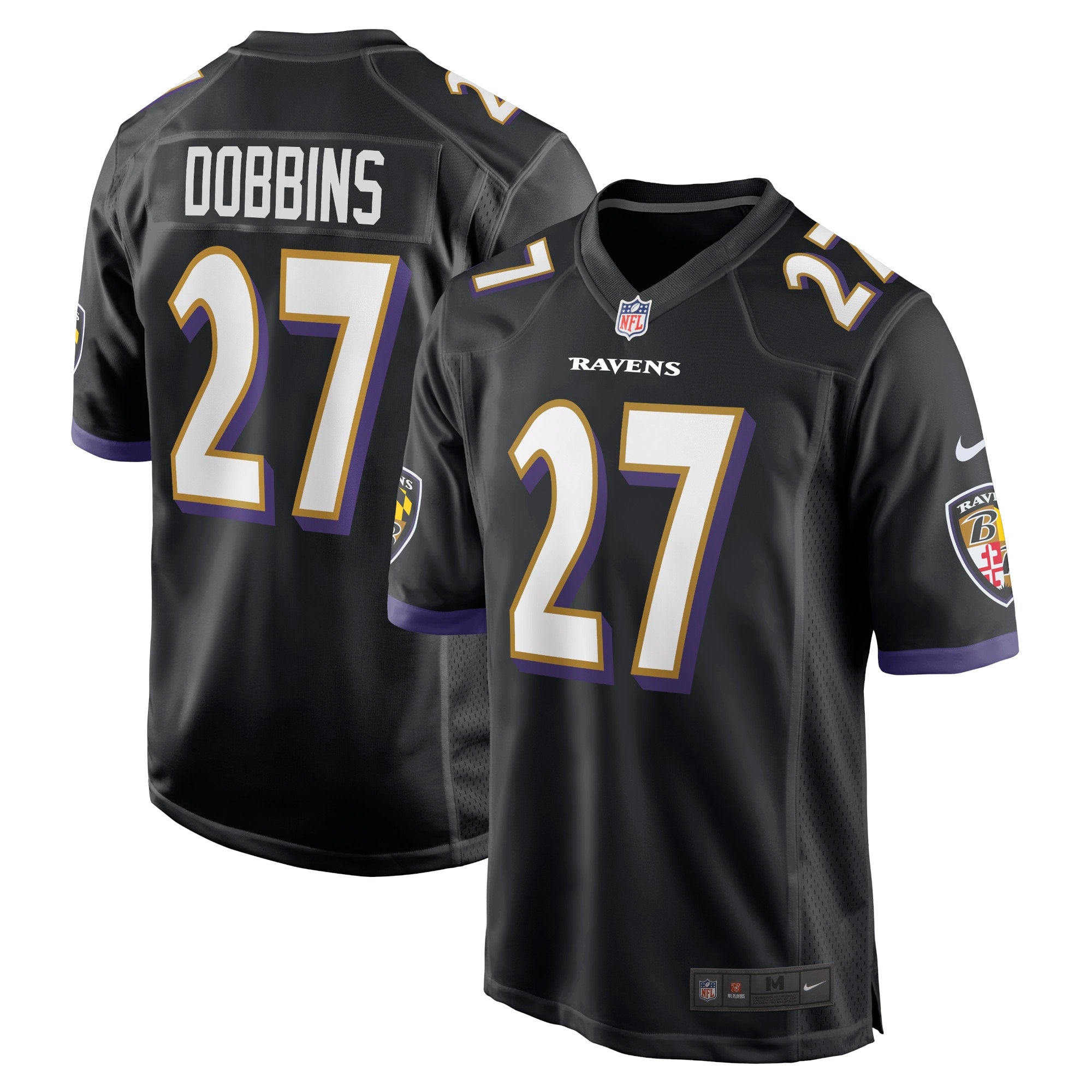 J.K. Dobbins Baltimore Ravens Nike Game Jersey - Purple/Black/White - Image 7
