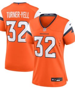 Alternative view of Delarrin Turner-Yell Denver Broncos Nike Women's Team Game Jersey -  Orange