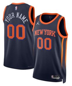 New York Knicks Jordan Brand Unisex 2022/23 Swingman Custom Jersey - Statement Edition - Navy