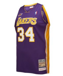 Alternative view of Shaquille O'Neal Los Angeles Lakers  2000 NBA All-Star Game Authentic Jersey - Purple