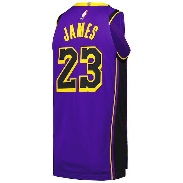 LeBron James Los Angeles Lakers Jordan Brand Authentic Player Jersey - Statement Edition - Purple - Image 3