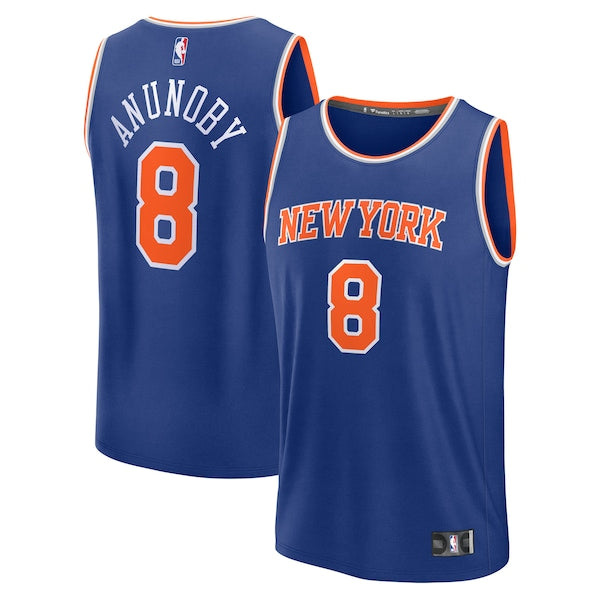 OG Anunoby New York Knicks Youth Fast Break Replica Player Jersey - Blue - Icon Edition
