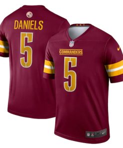 Jayden Daniels Washington Commanders Nike Team Legend Player Performance Top - Burgundy/Black