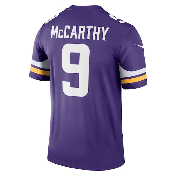 J.J. McCarthy Minnesota Vikings Nike Team Legend Player Performance Jersey - Purple/White - Image 4