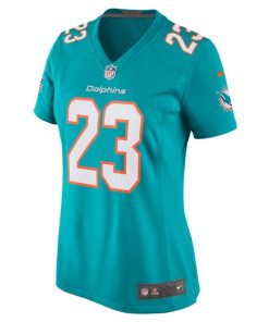 Alternative view of Jeff Wilson Jr. Miami Dolphins Nike Women's Game Player Jersey - Aqua