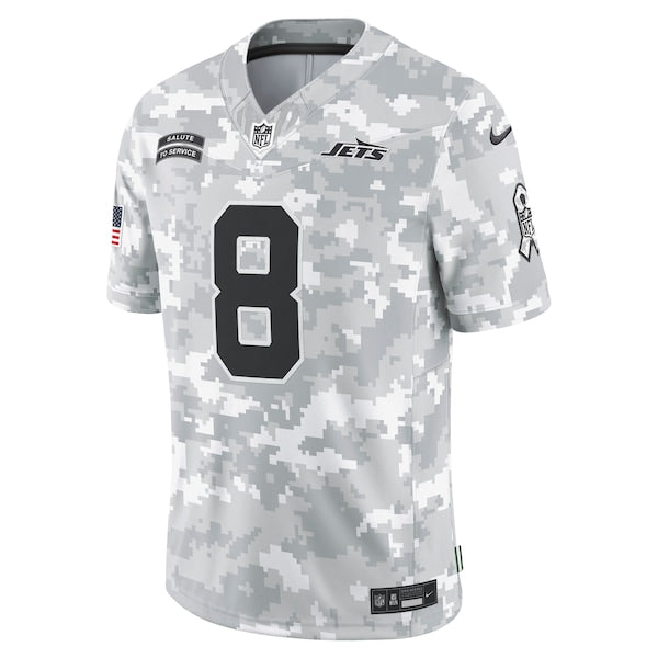 Aaron Rodgers New York Jets Nike 2024 Salute to Service Limited Jersey - Arctic Camo - Image 2