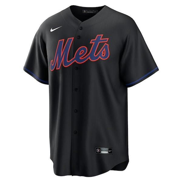 Brandon Nimmo New York Mets Nike Alternate Replica Jersey - Black - Image 2