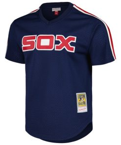 Alternative view of Carlton Fisk Chicago White Sox Cooperstown Collection Mesh Batting Practice Jersey - Navy