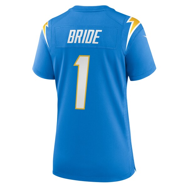 Number 1 Bride Los Angeles Chargers Nike Women's Game Jersey - Powder Blue - Image 3