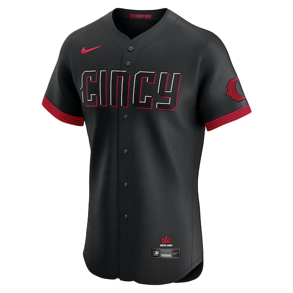 Cincinnati Reds Nike City Connect Elite Jersey - Black - Image 2