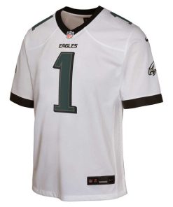 Alternative view of Jalen Hurts Philadelphia Eagles Nike Youth Game Jersey - White
