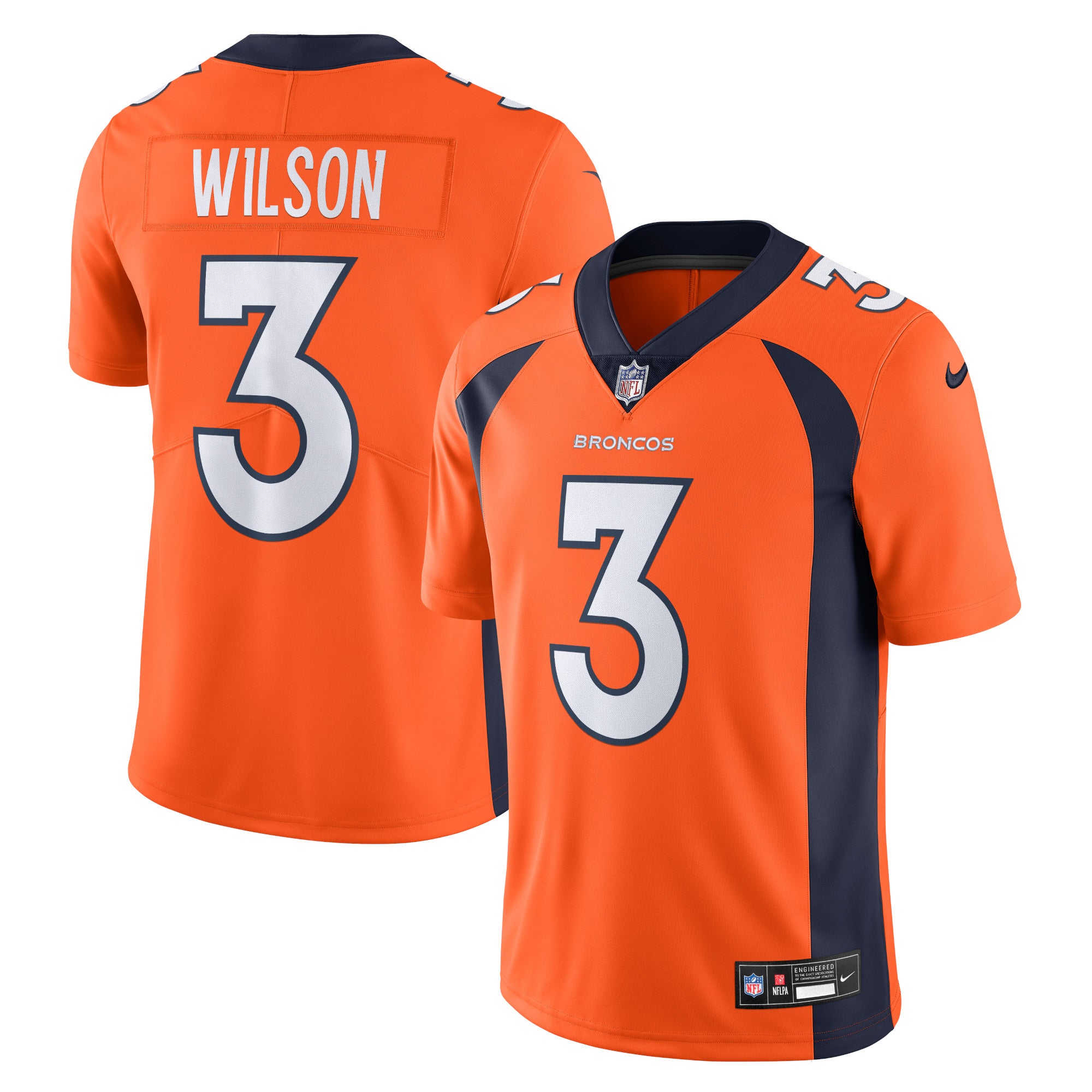 Russell Wilson Denver Broncos Nike Vapor Untouchable Limited Jersey - Navy/Orange/White - Image 7