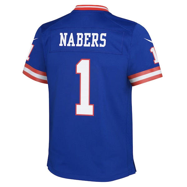 Malik Nabers New York Giants Nike Youth Alternate Game Jersey - Royal - Image 3