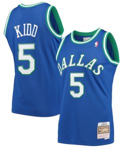 Jason Kidd Dallas Mavericks 1994/95 Hardwood Classics Swingman Jersey - Blue
