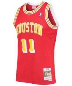 Alternative view of Yao Ming Houston Rockets 2004/05 Hardwood Classics Swingman Jersey - Red
