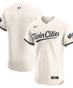 Minnesota Twins Nike Alternate Vapor Premier Elite Patch Jersey - Cream