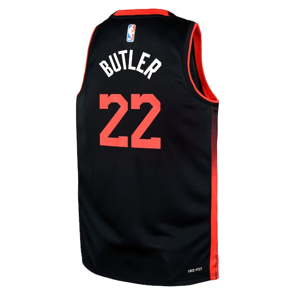 Jimmy Butler Miami Heat Nike Youth Swingman Replica Jersey - City Edition - Black - Image 3