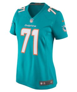 Alternative view of Brandon Shell Miami Dolphins Nike Women's Home Game Player Jersey - Aqua