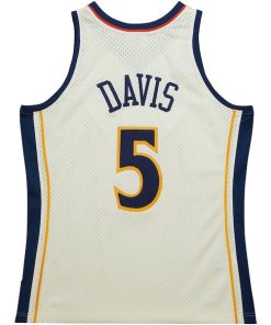 Alternative view of Baron Davis Golden State Warriors Chainstitch Swingman Jersey - Cream