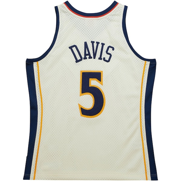 Baron Davis Golden State Warriors Chainstitch Swingman Jersey - Cream - Image 2