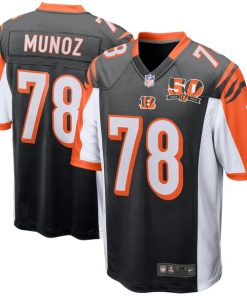 Men's Cincinnati Bengals Anthony Munoz Nike Black 50th Anniversary Retired Player Game Jersey