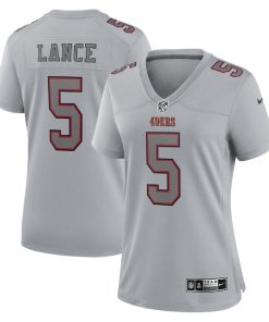 Trey Lance San Francisco 49ers Nike Women's Atmosphere Fashion Game Jersey - Gray