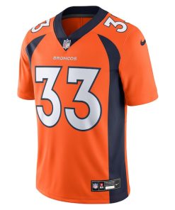 Alternative view of Javonte Williams Denver Broncos Nike  Vapor Untouchable Limited Jersey - Orange