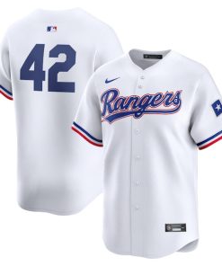 Texas Rangers Nike 2024 Jackie Robinson Day Home Limited Jersey?¨C White