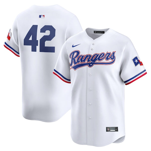 Texas Rangers Nike 2024 Jackie Robinson Day Home Limited Jersey?ยจC White
