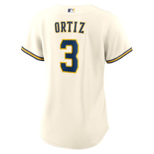 Joey Ortiz Milwaukee Brewers Nike Women's Home Replica Jersey - Cream - Image 3