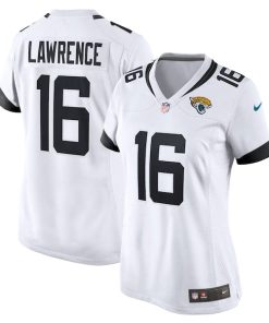 Alternative view of Trevor Lawrence Jacksonville Jaguars Nike Women's Game Jersey - White/Teal