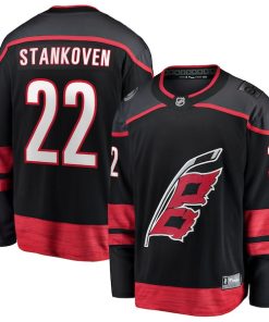 Logan Stankoven Carolina Hurricanes  Home Breakaway Jersey - Black