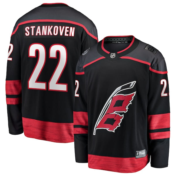 Logan Stankoven Carolina Hurricanes Home Breakaway Jersey - Black