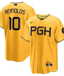 Bryan Reynolds Pittsburgh Pirates Nike 2023 City Connect Replica Player Jersey - Gold