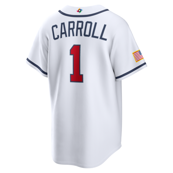 Corbin Carroll USA Baseball Nike 2026 World Baseball Classic Home Stadium Jersey - White - Image 3
