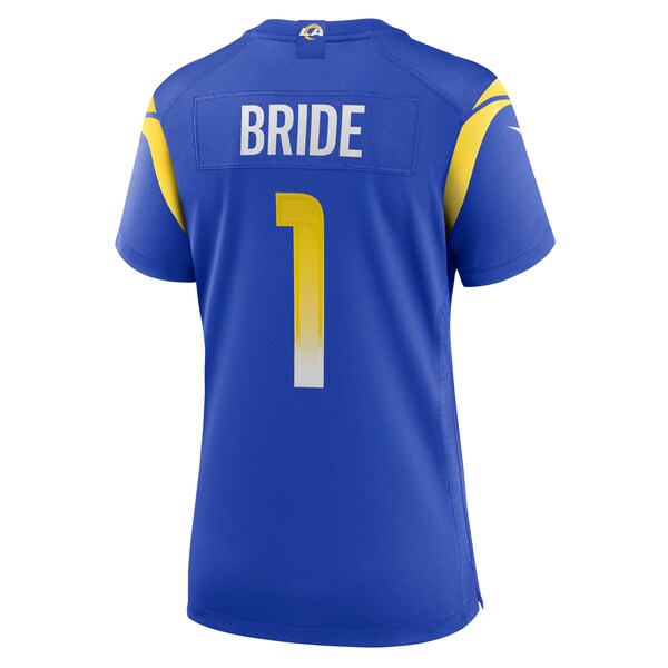 Number 1 Bride Los Angeles Rams Nike Women's Game Jersey - Royal - Image 3