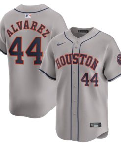 Alternative view of Yordan Alvarez Houston Astros Nike Away Limited Player Jersey - Gray/White