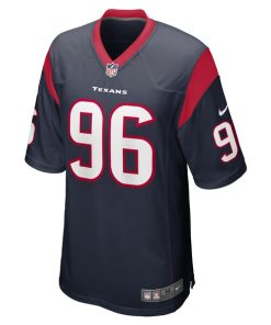 Alternative view of Maliek Collins Houston Texans Nike Game Player Jersey - Navy