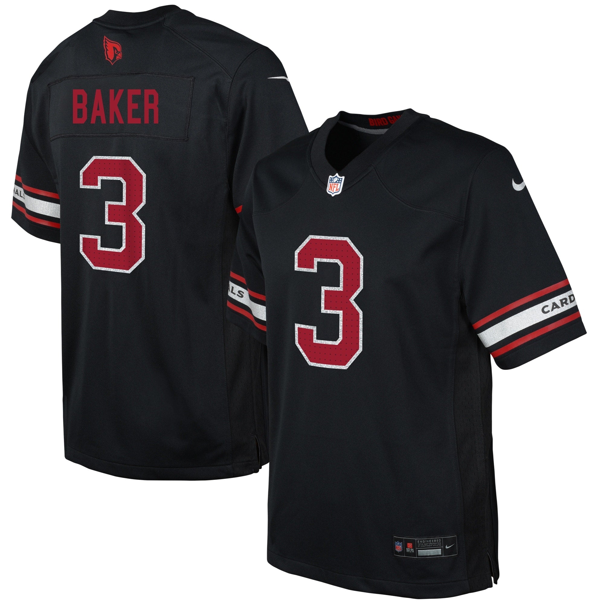 Budda Baker Arizona Cardinals Nike Youth Game Jersey - Cardinal/Black/White - Image 6