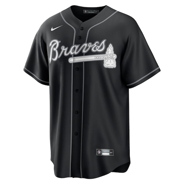Atlanta Braves Nike Lights Out Replica Jersey - Black - Image 3
