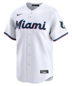 Alternative view of Jazz Chisholm Jr. Miami Marlins Nike Home Limited Player Jersey - White