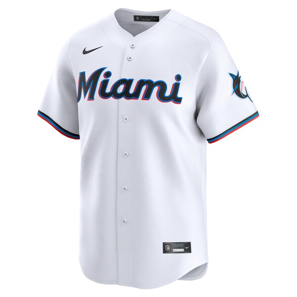 Miami Marlins Nike Youth Home Limited Custom Jersey - White - Image 2
