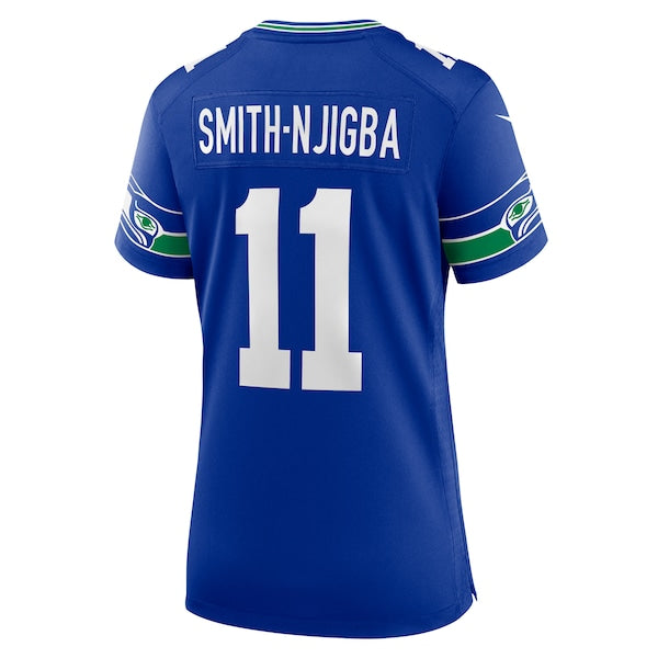 Jaxon Smith-Njigba Seattle Seahawks Nike Women's Throwback Player Game Jersey - Royal - Image 3