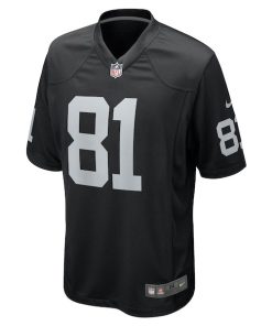 Alternative view of Austin Hooper Las Vegas Raiders Nike Team Game Jersey -  Black