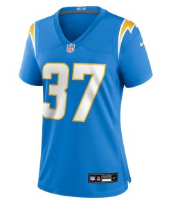Alternative view of Jordan Oladokun Los Angeles Chargers Nike Women's Team Game Jersey -  Powder Blue
